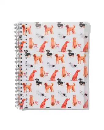 HEMA Hema collegeblok 10-in-1 a4 gelinieerd honden aanbieding