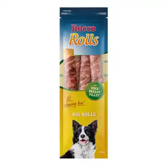 Zooplus 315g rocco big rolls met eendenborstfilet hondensnack aanbieding