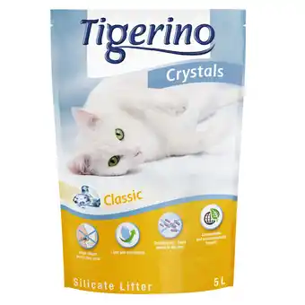 Zooplus 5l classic tigerino crystals kattenbakvulling silicaat aanbieding