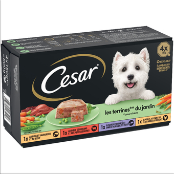Zooplus Cesar classic hondenvoer gemengd pakket - 4 x 150 g aanbieding