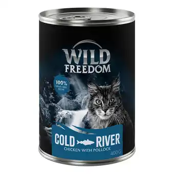 Zooplus 12x400g adult cold river zeezalm & kip wild freedom kattenvoer aanbieding