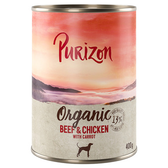 Zooplus Purizon organic 6 x 400 g hondenvoer - rund en kip met wortel aanbieding