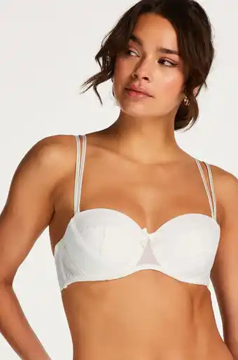 Hunkemoller Hunkemöller voorgevormde strapless beugel bh catrin wit aanbieding