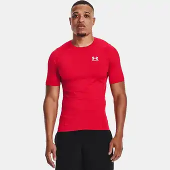 Under Armour Herenshirt heatgear® armour met korte mouwen rood / wit xl aanbieding