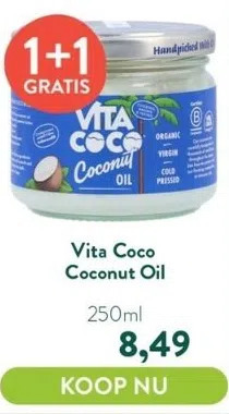 Holland & Barrett Coconut oil aanbieding