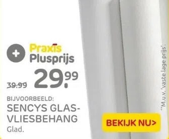 Praxis Sencys glasvliesbehang aanbieding