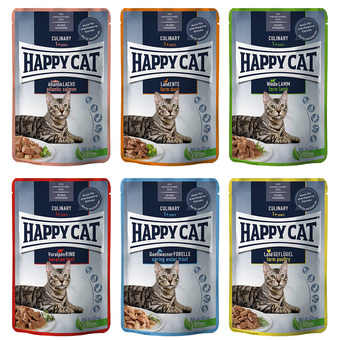 Zooplus Voordeelpakket happy cat pouch meat in sauce 48 x 85 g - mix i aanbieding