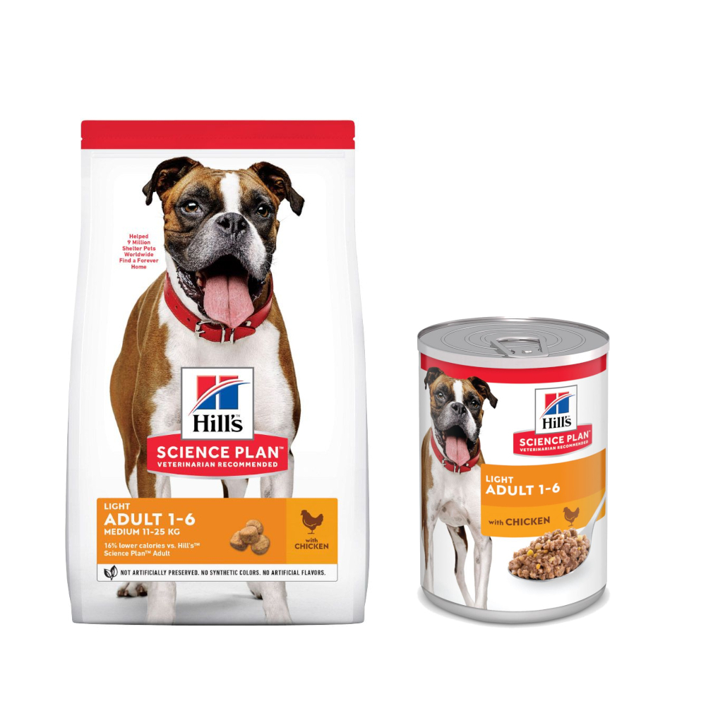 Hill's science plan droogvoer + 6 x 370 g natvoer gratis! 14kg kip