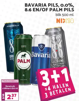 Boon`s Markt Bavaria pils, 0.0%, 8.6 en/of palm pils aanbieding