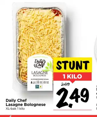 Vomar Voordeelmarkt Daily Chef Lasagne Bolognese 1 kilo aanbieding