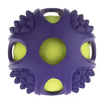 Zooplus Hondenspeeltje rubber-tennisbal 2in1 2 stuks ø10cm aanbieding