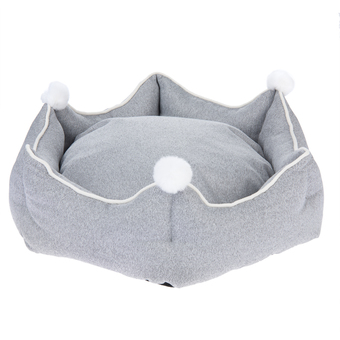 Zooplus Kattenbed crown ca. 60x60x20cm grijs kat aanbieding