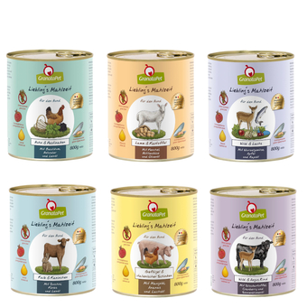 Zooplus 6x800g granatapet lievelingsmaaltijd mix i (6 varianten) hondenvoer aanbieding