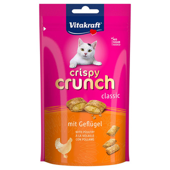 Zooplus 60g vitakraft crispy crunch met gevogelte kattensnacks aanbieding