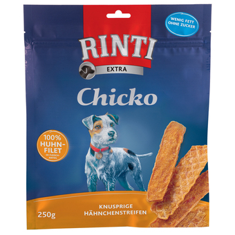 Zooplus Rinti chicko gevogelte - knapperige kippenrepen, 250 g aanbieding