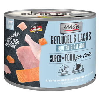 Zooplus Voordeelpakket mac's cat fijnproever 24 x 200 g kattenvoer - gevogelte & zalm aanbieding