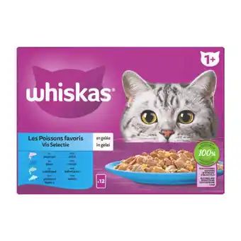 Coop Whiskas vis selectie in gelei 1+ aanbieding