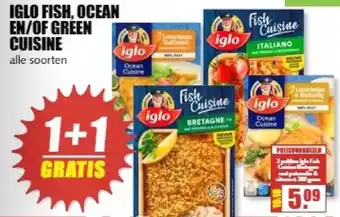 MCD Supermarkt Iglo Fish, Ocean 1+1 aanbieding