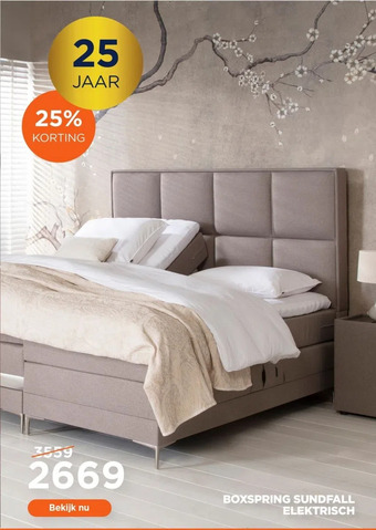 TotaalBED Boxspring sundfall elektrisch aanbieding
