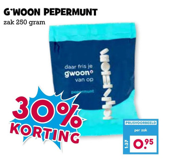 Boon`s Markt G'woon pepermunt aanbieding