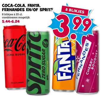 Boon`s Markt Coca-cola, fanta, fernandes en/of sprite aanbieding