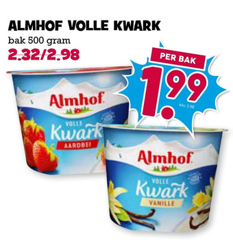Boon`s Markt Almhof volle kwark aanbieding
