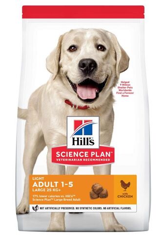 Welkoop Hill's science plan adult light large breed - hondenvoer - kip - 12 kg aanbieding