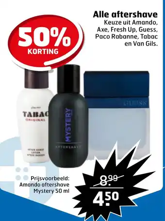 Trekpleister Alle aftershave aanbieding