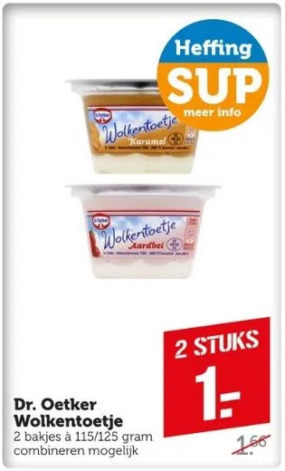 Coop Dr. oetker wolkentoetje aanbieding