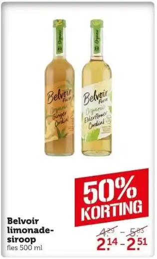 Coop Belvoir limonadesiroop aanbieding