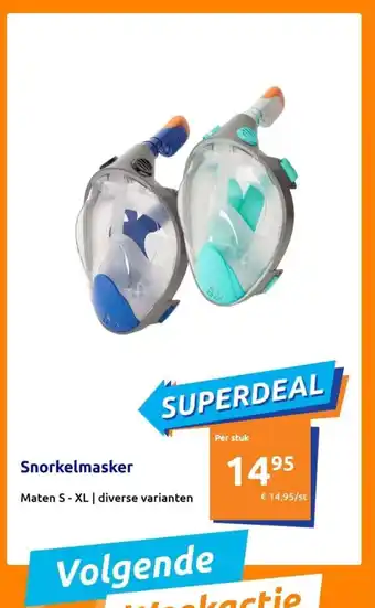 Action Snorkelmasker Maten S-XL | diverse varianten aanbieding