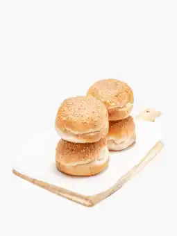 Flink De stadsbakkerij hamburgerbroodjes 4st 220g aanbieding