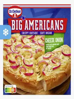 Flink Dr. oetker big americans pizza cheese onion 385g aanbieding