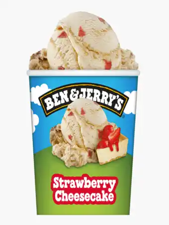 Flink Ben & jerry's strawberry cheesecake 465ml aanbieding