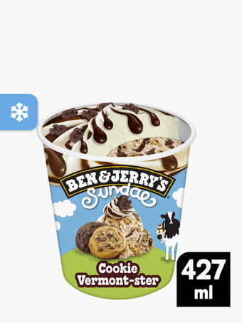 Flink Ben & jerry's sundae cookie vermonster 427ml aanbieding