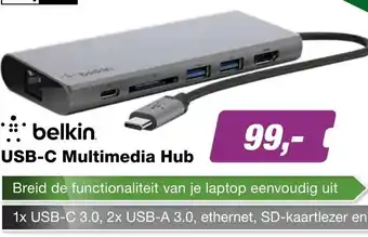 EP Belkin USB-C Multimedia hub aanbieding