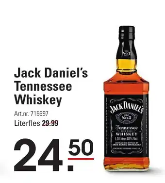 Sligro Jack Daniel's Tennessee Whiskey Art.nr. 715697 Literfles aanbieding