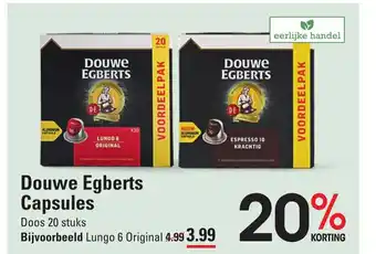 De Kweker Douwe Egberts Capsules Doos 20 stuks aanbieding