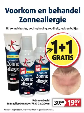 Lucovitaal Zonneallergie spray spf30 aanbieding