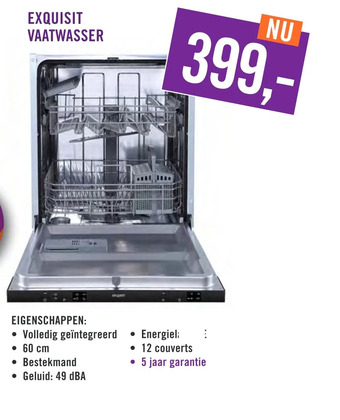 Keukendepot Exquisit vaatwasser aanbieding
