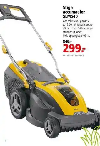 Welkoop Stiga Accumaaier SLM540 aanbieding