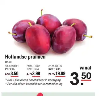 De Kweker Hollandse pruimen Rood aanbieding