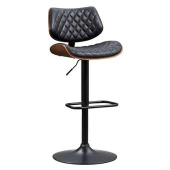 Leen Bakker Barkruk charles - zwart - leen bakker aanbieding