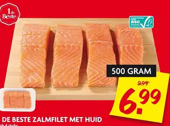 Dekamarkt Zalmfilet met huid 500 gram aanbieding