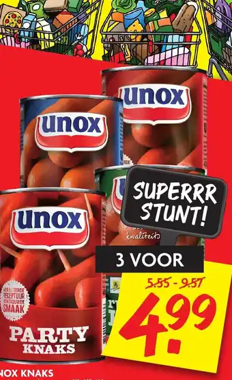 Dekamarkt Unox knaks 400 gram aanbieding