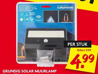 Dekamarkt Grundig solar muurlamp aanbieding