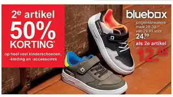 Scapino Bluebox Jongenssneakers 2e Artikel 50% Korting aanbieding