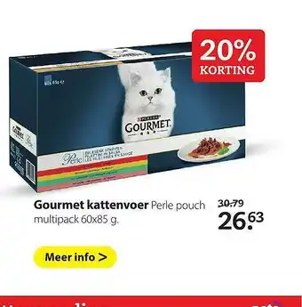 Pets Place Gourmet Kattenvoer 20% Korting 60x85g aanbieding