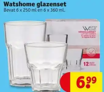 Kruidvat Watshome glazenset aanbieding