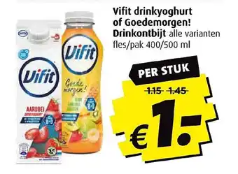 Boni Vifit drinkyoghurt of goedemorgen! drinkontbijt alle varianten aanbieding